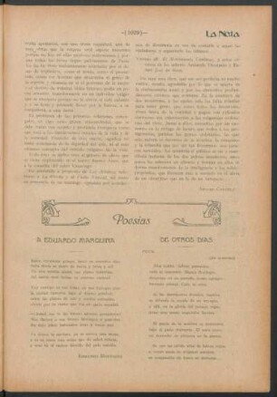 Poesías : A Eduardo Marquina [y] De otros días
