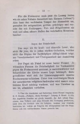 II. Segen der Feindschaft.
