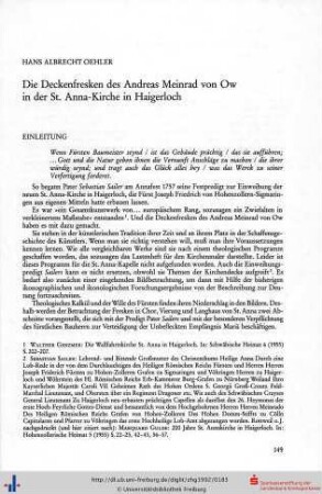 Die Deckenfresken des Andreas Meinrad von Ow in der St. Anna-Kirche in Haigerloch.