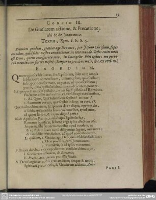 Concio III. De Gratiarum actione, & Precatione; ubi & de Juramento