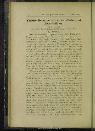 Farbige Retouche mit Aquarellfarben auf Eiweissbildern