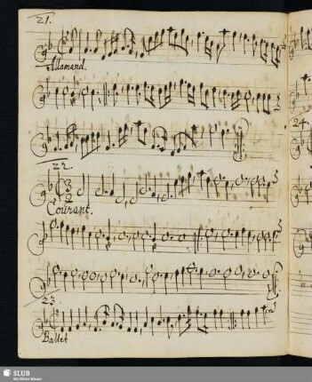 21. Horn, Johann Caspar: Allemandes