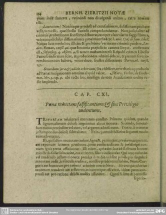 Cap. CXI. Poena monetam falsificantium & sine Privilegio cudentium