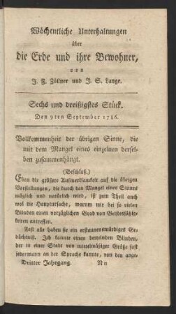 Sechs und dreißigstes Stück