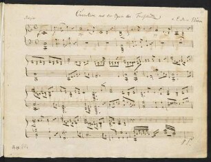 Ouvertüre aus der Oper: der Freischütz. Abschrift