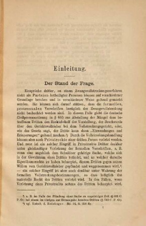 Die Widerspruchsklage in der Zwangsvollstreckung in ihrer geschichtlichen Entwicklung : 1. Abschnitt. Die Entwicklung in Italien