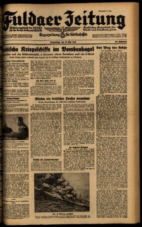 Ausgabe vom Donnerstag, den 22. Mai 1941.