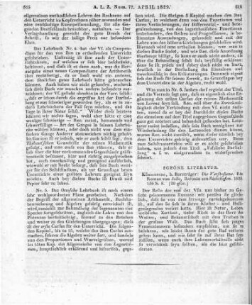 Richthofen, J. v.: Die Verstossene. Ein Roman. Königsberg: Bornträger 1828