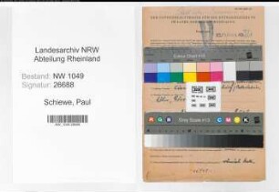 Entnazifizierung Paul Schiewe , geb. 29.06.1902 (Stadtinspektor)