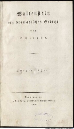 Wallenstein : ein dramatisches Gedicht, 2. Wallensteins Tod