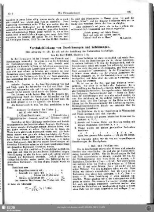 Vereinheitlichung von Bezeichnungen und Zeichnungen