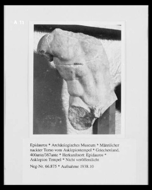 Männlicher nackter Torso vom Asklepiostempel