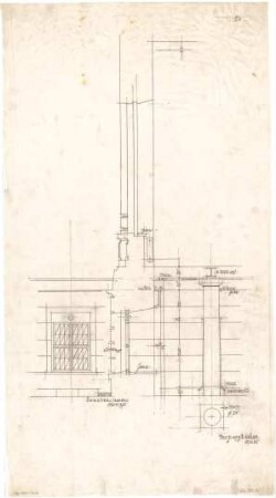 Döllgast, Hans; München; Hauptbahnhof, Nr. 9B - Fenster innen (Ansicht; Schnitte)