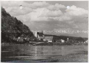Kelheim, Blick von der Donau zur Franziskaner-Klosterkirche