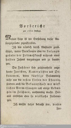 Vorbericht zur ersten Auflage
