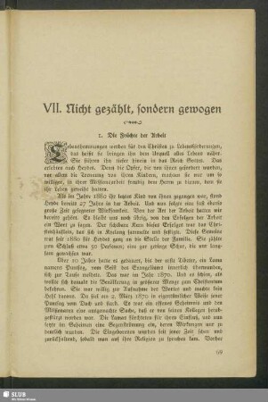 VII. Nicht gezählt, sondern gewogen