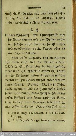§. 4. Vierter Einwurf