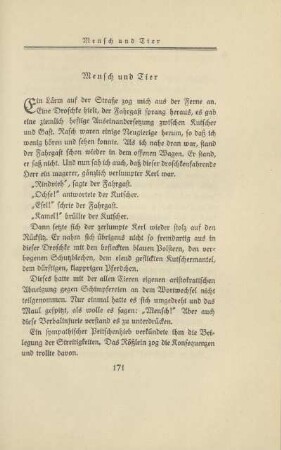 Mensch und Tier