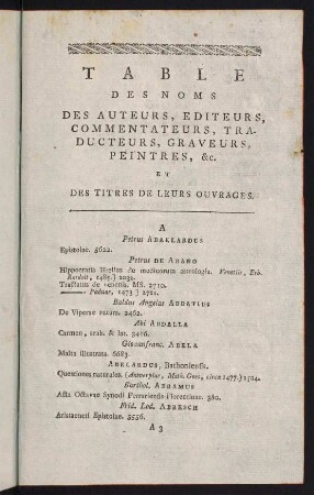 4-157, Table des Noms des Auteurs...