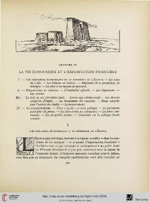 Chapitre IV: La vie économique et l'exploitation financière