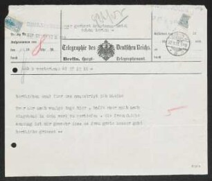 Brief von Otto Brahm an Gerhart Hauptmann