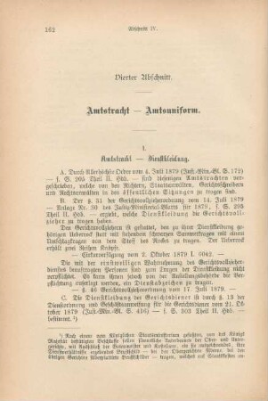 Vierter Abschnitt. Amtstracht - Amtsuniform