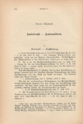 Vierter Abschnitt. Amtstracht - Amtsuniform