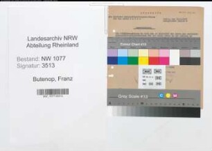 Entnazifizierung Franz Butenop , geb. 23.02.1896 ()
