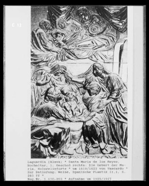 Hochaltar, 1. Geschoss, rechte Seite: Geburt Marias