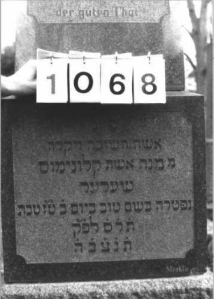 Grabstein 1068 (Detailaufnahme 2)