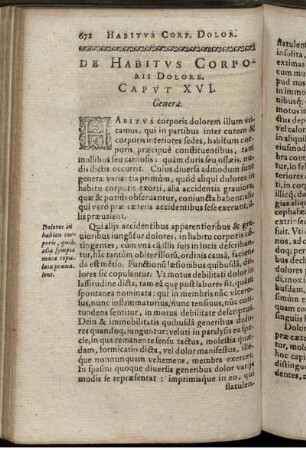 Caput XVI. De Habitus Corporis Dolore