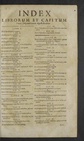 Index librorum et capitum