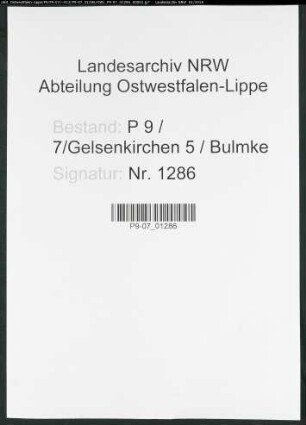 Sterberegister Standesamt Gelsenkirchen 5 Bulmke