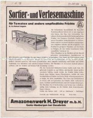 Sortier- und Verlesemaschine