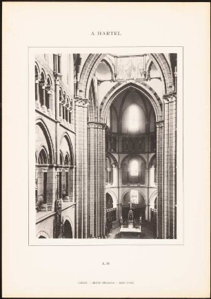 Limburger Dom: Innenansicht (aus: Architekton. Details u. Ornamente der kirchlichen Baukunst in den Stilarten d. Mittelalters, 1. Serie, 1896)