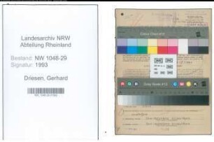 Entnazifizierung Gerhard Driesen , geb. 14.02.1887 (Beamter)