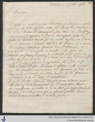 Brief vom 03.07.1762.