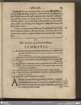 IV. De annuis praestationibus