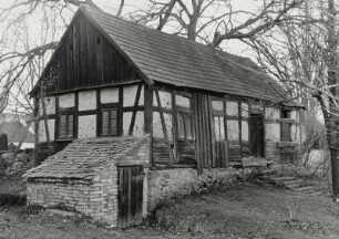 Milkel, Altes Schulhaus : Milkel (Kreis Bautzen), Altes Schulhaus, 18. Jahrhundert, Eckansicht