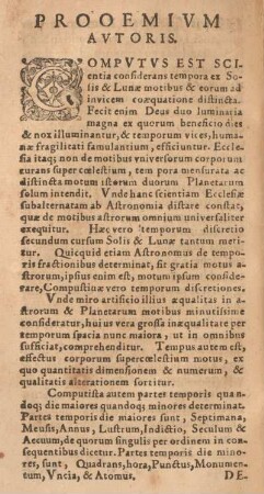 Prooemivm avtoris.