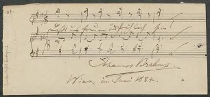 Laßt uns freuen und fröhlich sein (Incipit der Unterlage) : aus: Triumphlied