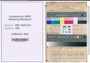 Entnazifizierung Karl Hoffmann , geb. 29.10.1899 (Gastwirt)