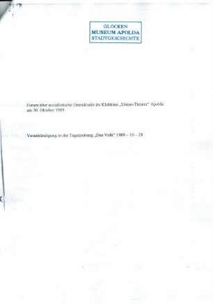 Protokoll zu einem Forum (Kopie)
