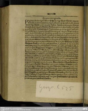 Errata corrigenda