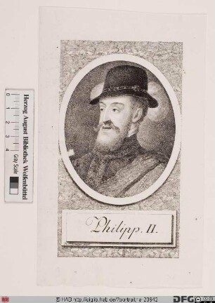 Bildnis Philipp (Felipe) II., König von Spanien (reg. 1556-98)
