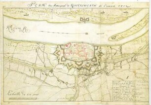 WHK 11 Spanischer Sukzessionskrieg 1701-1713 bis zum Frieden von Rastatt: Plan der Angriffe auf Kaiserswerth, 1702