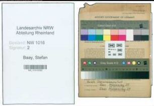 Entnazifizierung Stefan Te Baay , geb. 26.12.1919 (Angestellter)