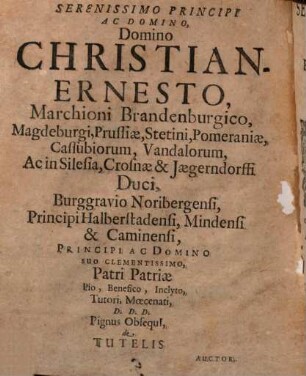 Tractatus Iuridicus De Tutelis Electorum, Principum, Aliorumque S. Romani Imperii Statuum
