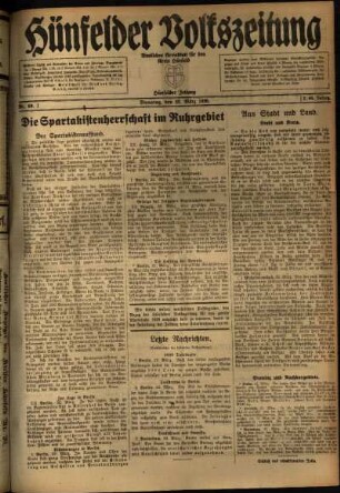 Ausgabe vom Dienstag, den 23. März 1920.