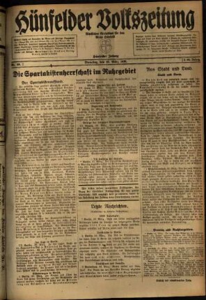 Ausgabe vom Dienstag, den 23. März 1920.